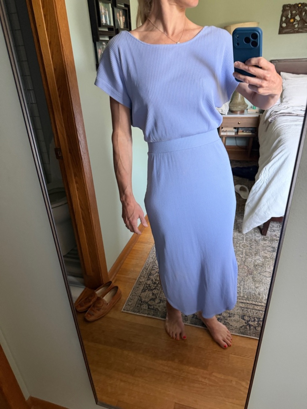 Anthro Daily Practice Midi Dress in Lavender